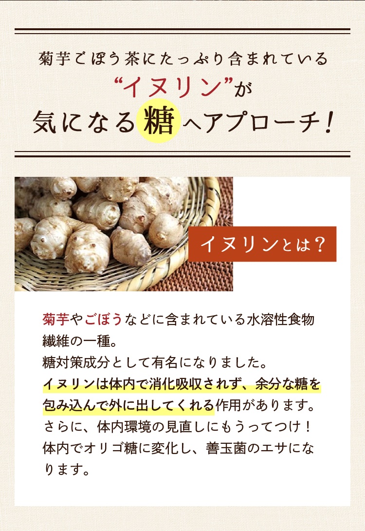 イヌリンが気になる糖にアプローチ